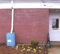 The District's rain barrel program promoting water conservation.